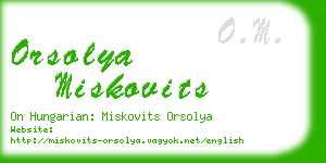 orsolya miskovits business card